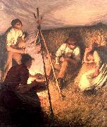 Henry Herbert La Thangue The Harvester's Supper Sweden oil painting artist